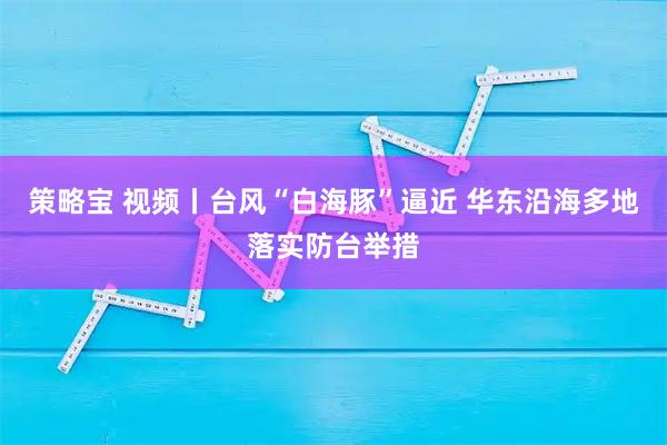 策略宝 视频丨台风“白海豚”逼近 华东沿海多地落实防台举措